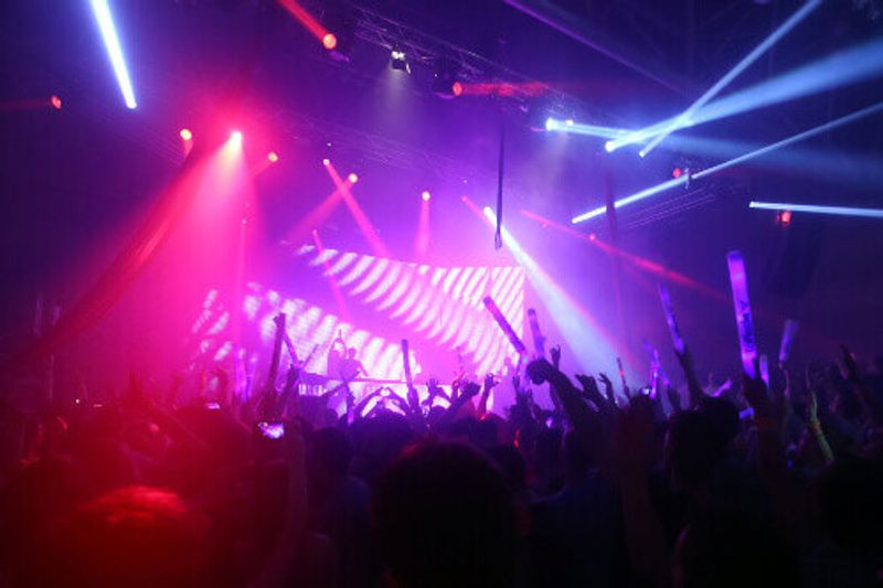 The audience at the La Fiesta Stage by Sensation Party in the Hypo Centre, Zagreb.