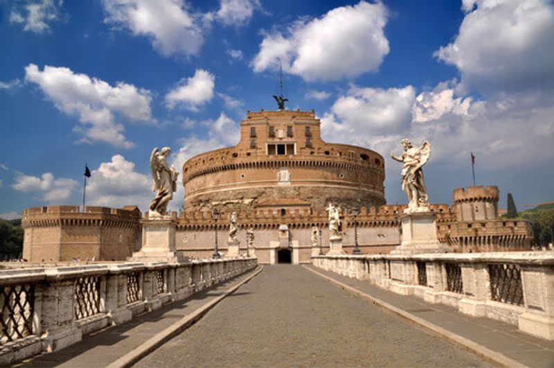 The attractive Castel Santangelo in Vatican City, Rome.