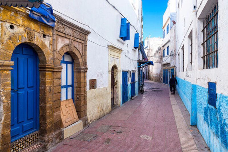 View of the Medina of Essaouira in Morocco.