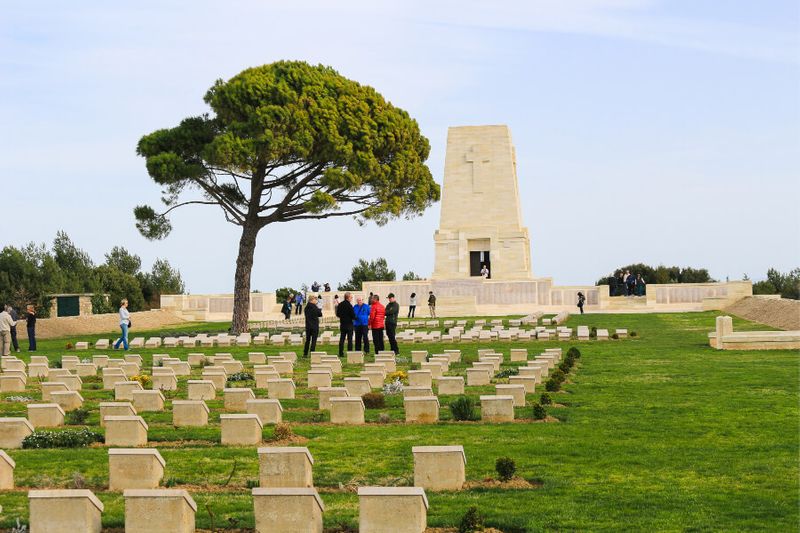 The Lone Pine Memorial for the soldiers of WW1 in Anzac Cove.