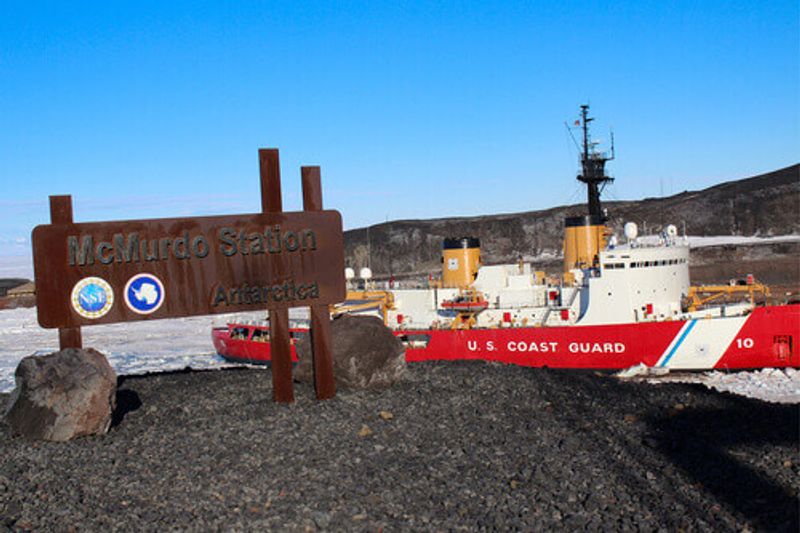 McMurdo Station with the US Coast Guard in Antarctica.