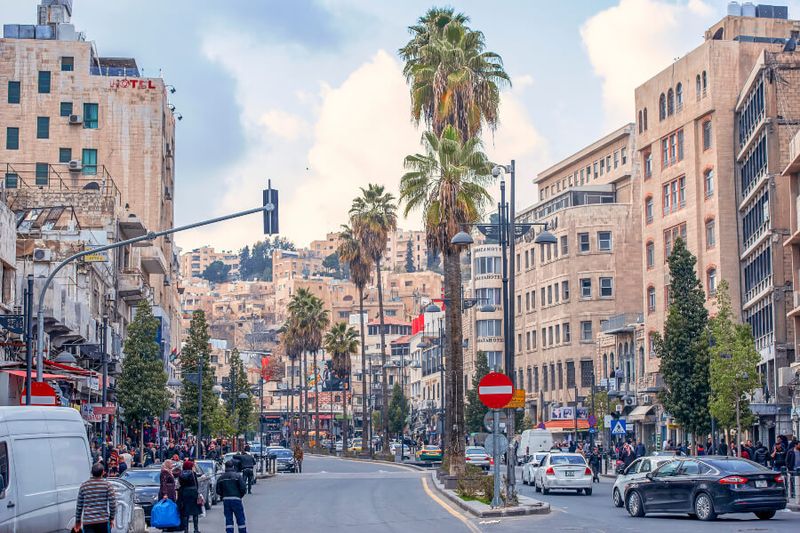 The streets in downtown Amman