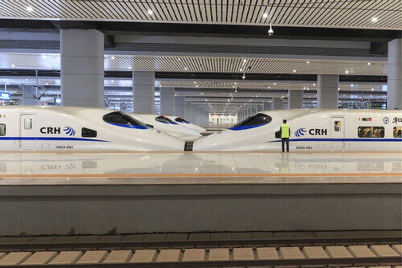 The fast train station links Kunming to Beijing, Shanghai, and Guangzhou.