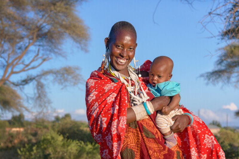 A local woman of the Maasai tribe in Tanzania.