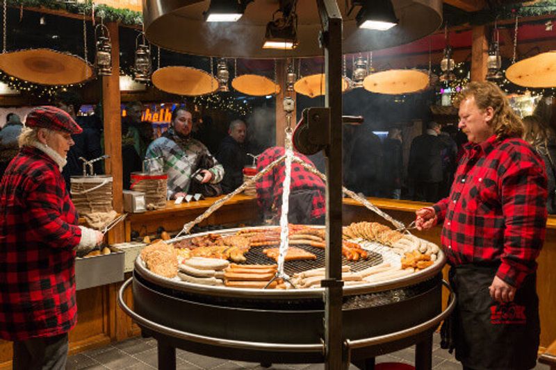 Christmas market in Alexanderplatz, Berlin.