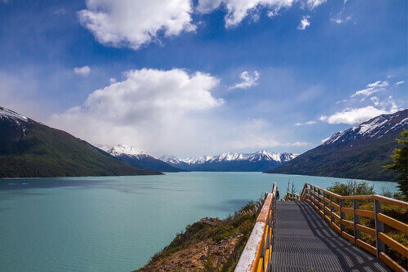 An amazing landscape view of Lago Argentino in Patagonia, El Calafate, Argentina.