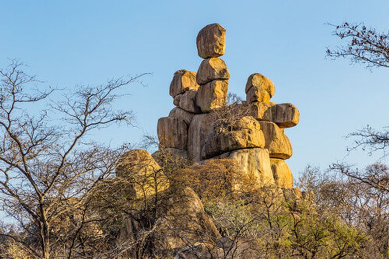 The Mother and Child Balancing Rocks in Matobo National Park.