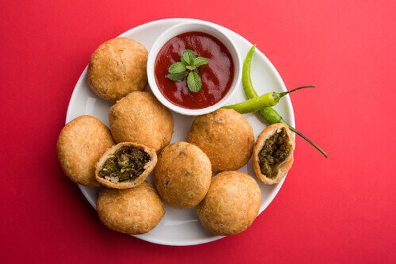 Kachori, a traditional Holi festival food in India.