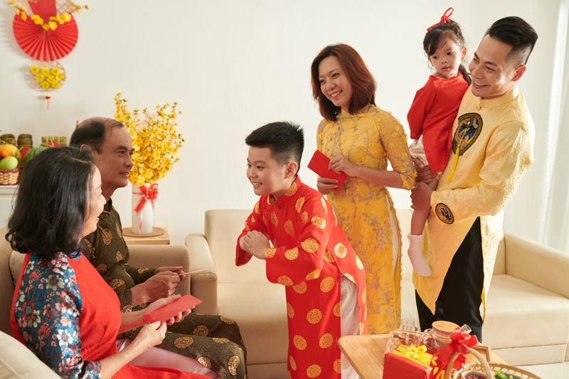 The first day of Chinese New Year is filled with family visits.