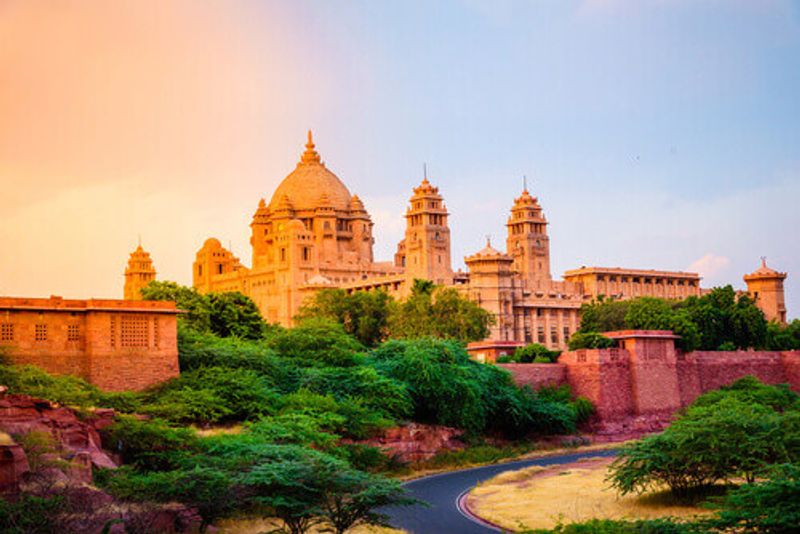 The Umaid Bhawan Palace is large private residence designed by architect Henry Vaughan Lanchester in Jodhpur.