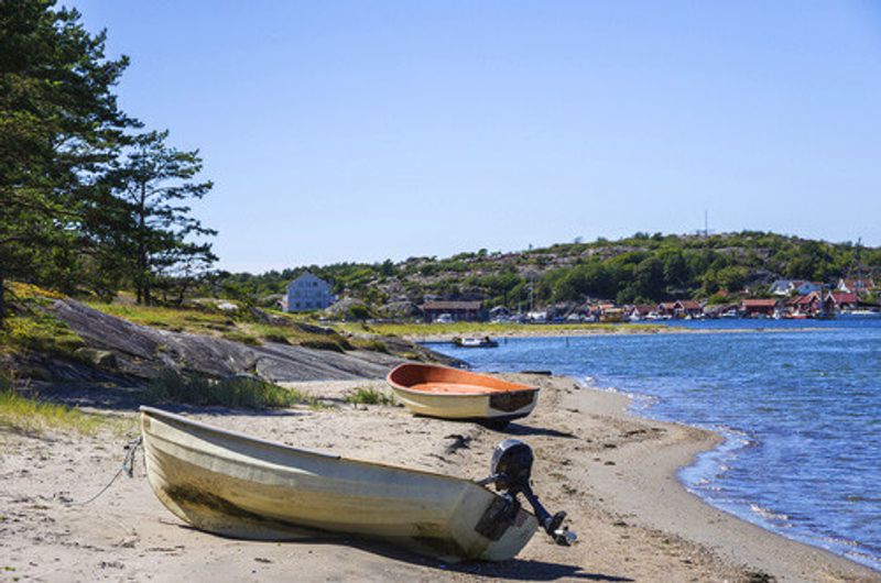 The sandy beaches in South Koster Island.