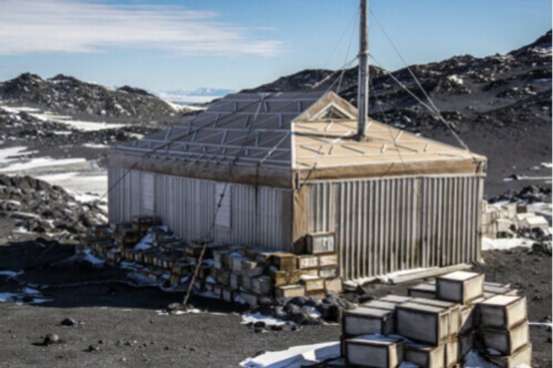The historic site of Shackleton's Hut, Antarctica.