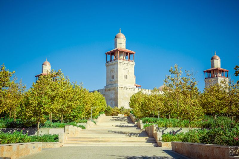 King Hussein Bin Talal mosque in Amman Jordan.