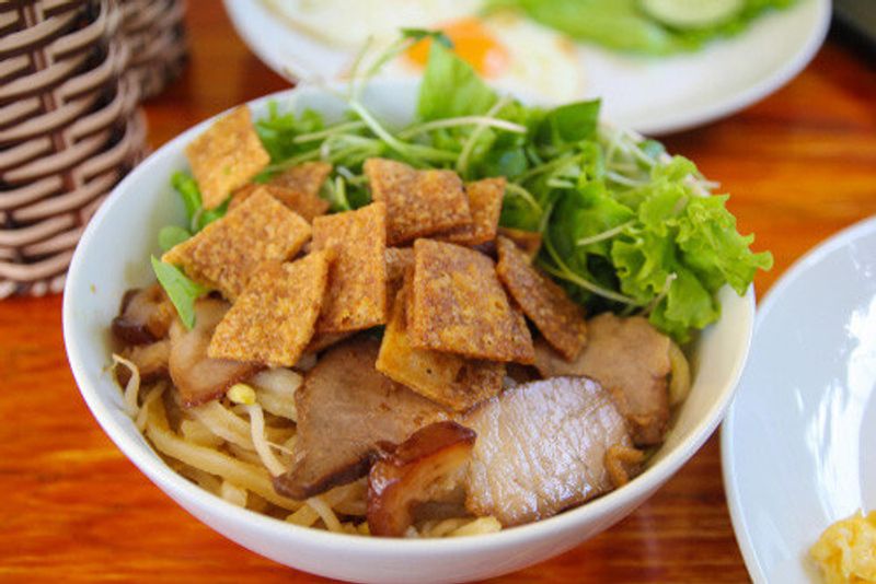 A bowl of Cao Lau in Hoi An, Vietnam.