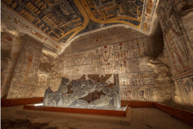 The interior of a tomb in the Valley of Kings, Egypt.