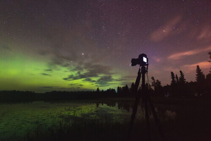 The Northern Lights in a stunning Norway landscape