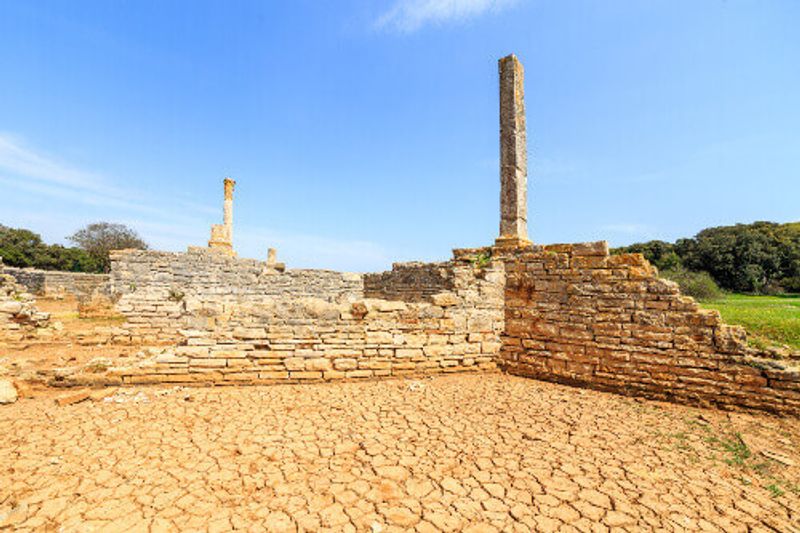 The ancient ruins in Brijuni Island.