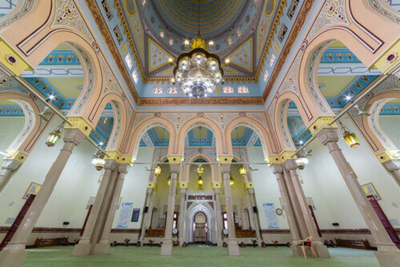 Interior of the tranquil Jumeirah Mosque.