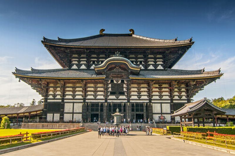 The historic Todaiji Temple of Nara, Japan.