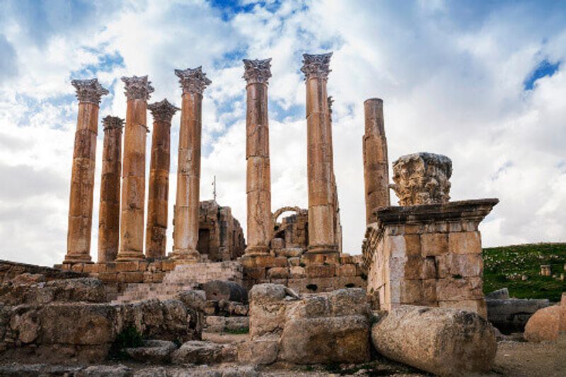 The Artemis Temple at the ancient city of Jerash.