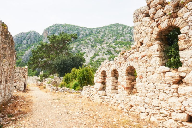 The ancient city walls and the ruins of Troy.