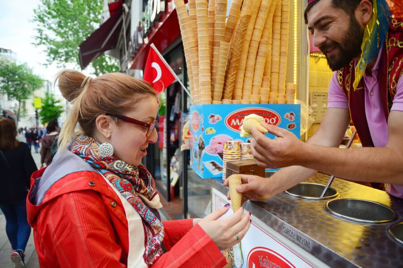 Dorduma or Turkish ice cream is worth ruining the diet for.