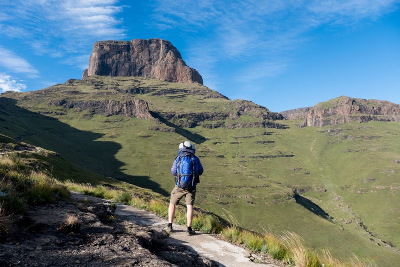 Hking the beautiful Drakensberg Mountains