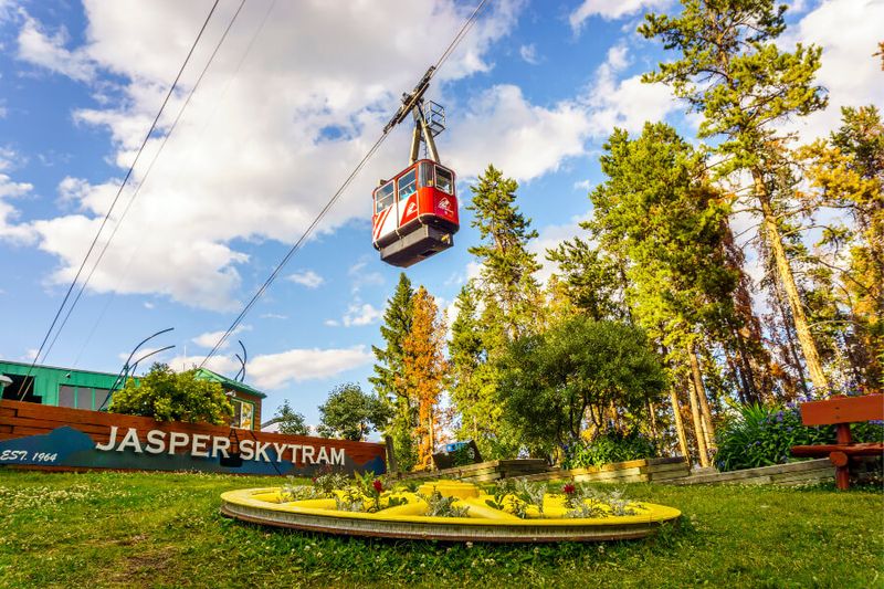 The Jasper SkyTram which ascends to about 2264 metres above sea level.