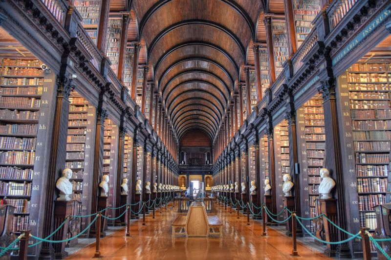 The Long Room in the Old Library at Trinity College.