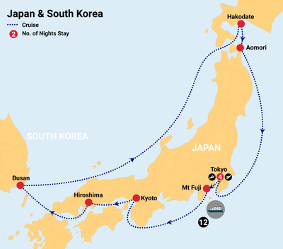 japan and south korea trip package