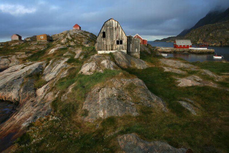 The quaint Assaqutaq Village in South-West Greenland.