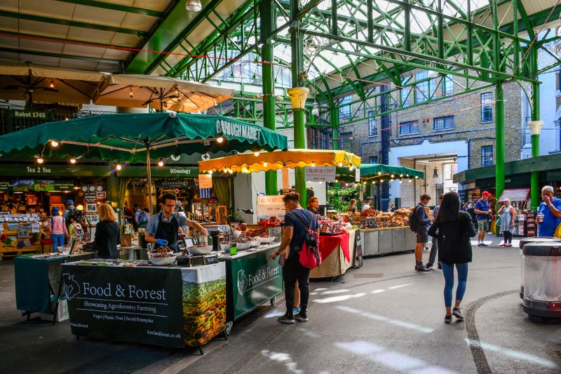 Food stalls at the famous Borough Market.