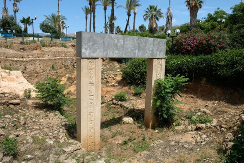 The Egyptian Gate of Ramases II at Tell Yaffo in Jaffa, Israel.