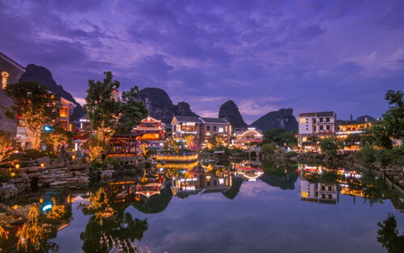 The night view at Yangshuo West.