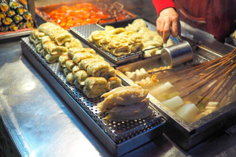 Mandu, Tteokbokki and other Korean street food.