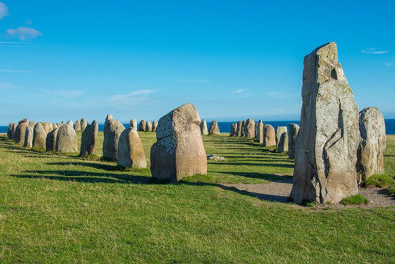 The historic Ales Stenar stones in Ystad.