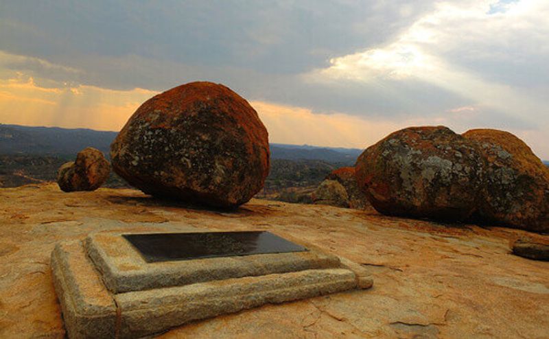 The Cecil J. Rhodes grave in Matobo National Park.