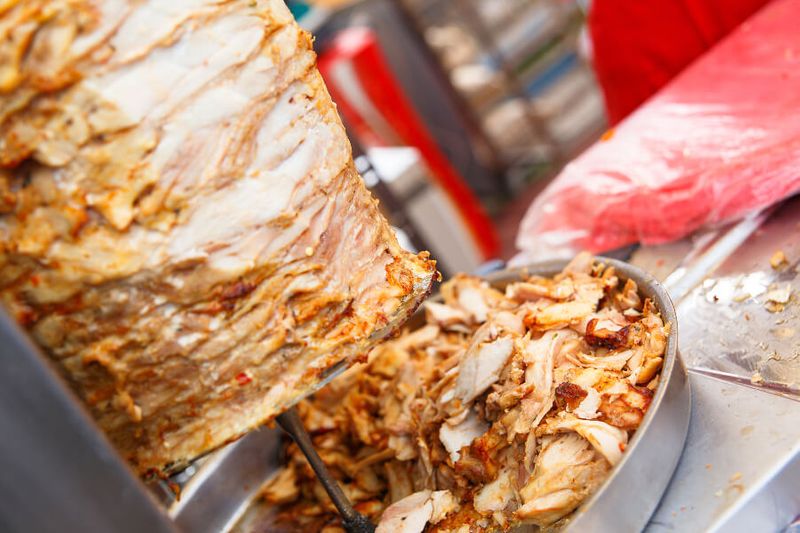 Chicken Shawarma cooked vertically in Egypt