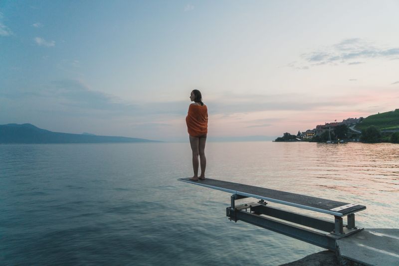 Sunset swim on Lake Geneva, a perfect way to end a summer’s day