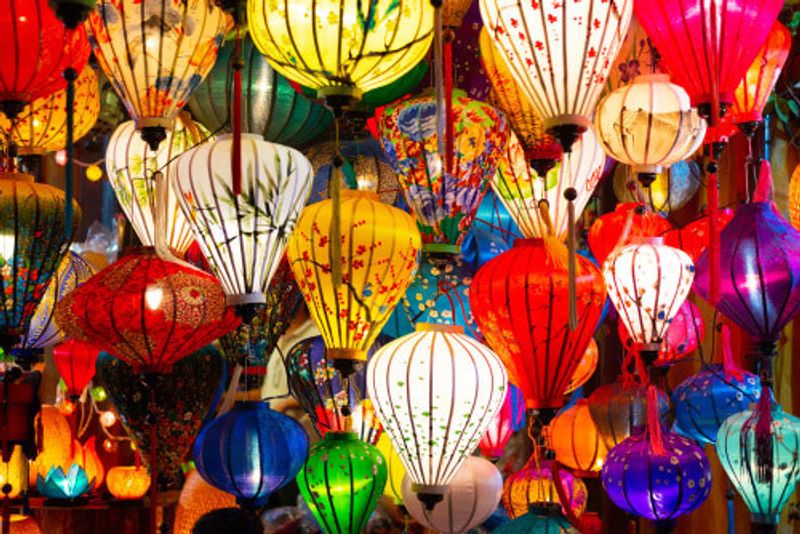 Hoi An lanterns for sale in Vietnam.