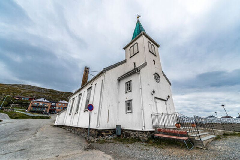 The quaint Honningsvag Church in Honningsvag, Norway.