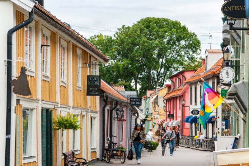 The homely Stora Gatan, Sigtuna.