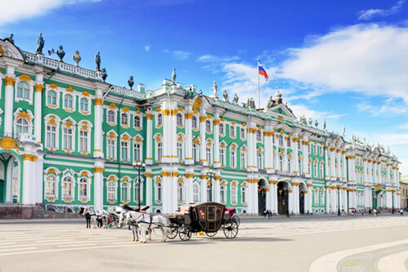 A historic site, well known worldwide, the Winter Palace in St. Petersburg is an architectural wonder.