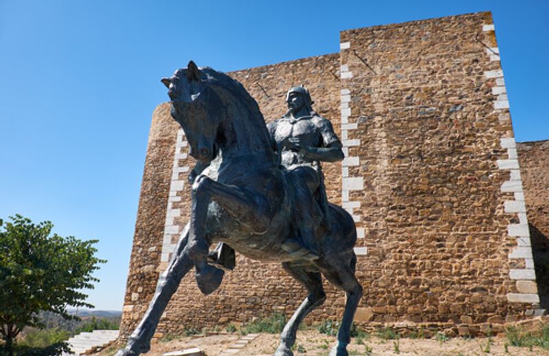 A historic Statue of Ibn Qasi in Mertola.