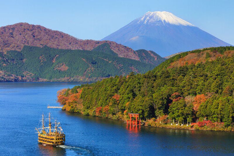 Mount Fuji views from Lake Ashinoko