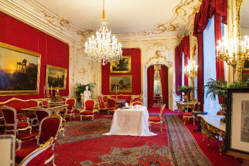 Imperial royal apartments or Kaiserappartements in Hofburg Palace in Vienna.