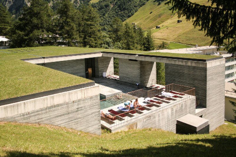 Vals Thermal baths designed by renowned architect Peter Zumthor.