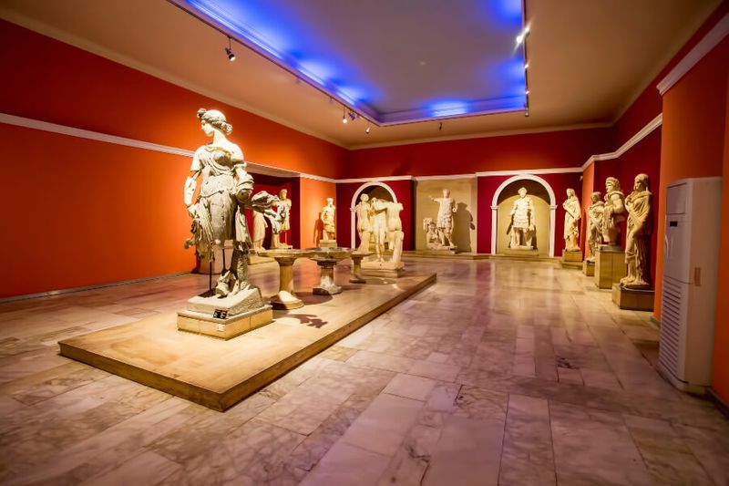 Ancient Roman statues exhibited in the Museum of Antalya.