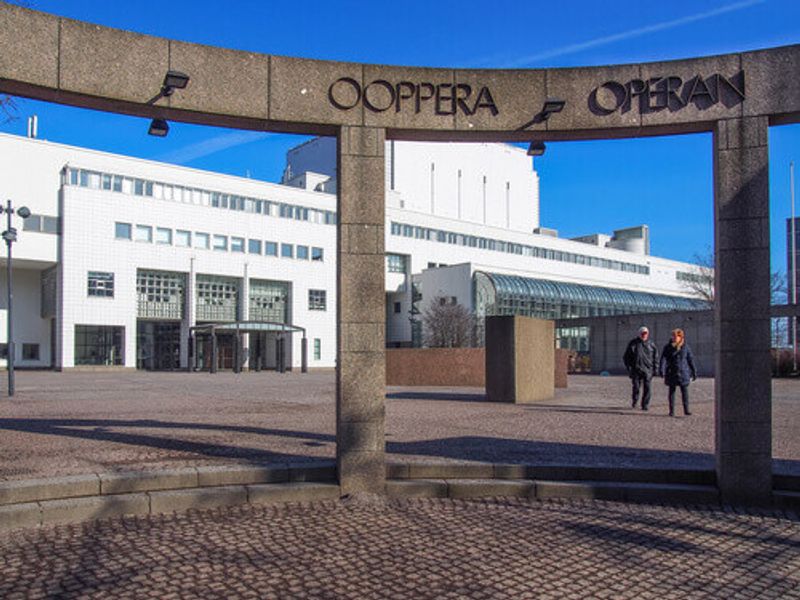 The Finnish National Opera building in Helsinki. Finland.