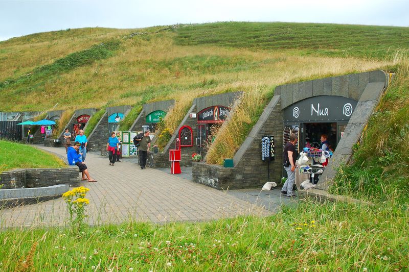 Tourists shopping in the Visitor's Centre at the Cliffs of Moher